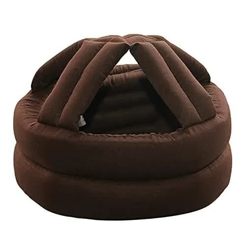 PENINSULA LOVE Elderly Protective Hat Thick Soft Helmet for Seniors - Adjustable Safety Bump Cap (Coffee) thumbnail 6
