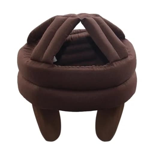 PENINSULA LOVE Elderly Protective Hat Thick Soft Helmet for Seniors - Adjustable Safety Bump Cap (Coffee) thumbnail 1