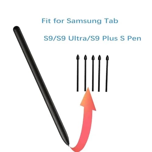 Dakexiong 5 Pack Galaxy Tab S9 Ultra S Pen Tips | Replacement Stylus Nibs for Samsung Galaxy Tab S9 Plus (Black) + Tweezer thumbnail 4