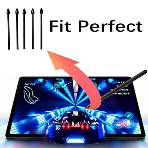 Dakexiong 5 Pack Galaxy Tab S9 Ultra S Pen Tips | Replacement Stylus Nibs for Samsung Galaxy Tab S9 Plus (Black) + Tweezer thumbnail 2