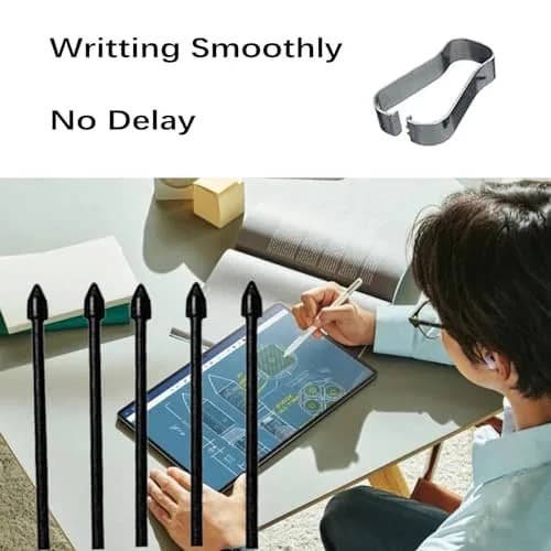 Dakexiong 5 Pack Galaxy Tab S9 Ultra S Pen Tips | Replacement Stylus Nibs for Samsung Galaxy Tab S9 Plus (Black) + Tweezer thumbnail 3