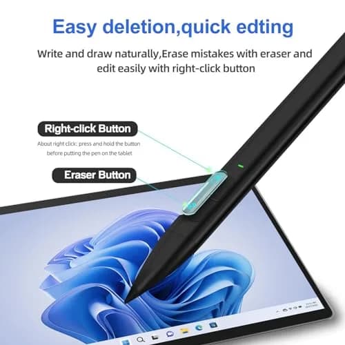 JvKzaen Stylus Pen for Microsoft Surface Pro 12/11/10/X/9/8/7/6/5/4, Go 3/2/1, Book 3/2/1, Laptop 1-5 | 4096 Pressure Sensitivity, 66H Battery - view 3