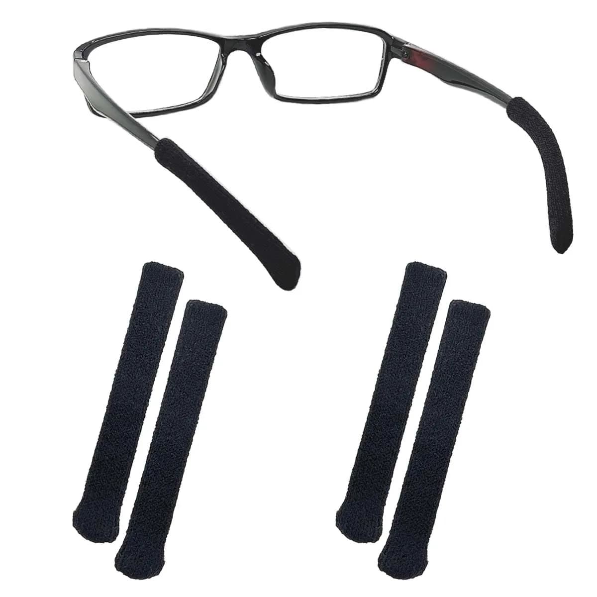 Qoaimu Soft Cotton Glasses Ear Cushions | Anti-Slip Elastic Eyeglass Ear Pads for Comfort & Sweat Absorption