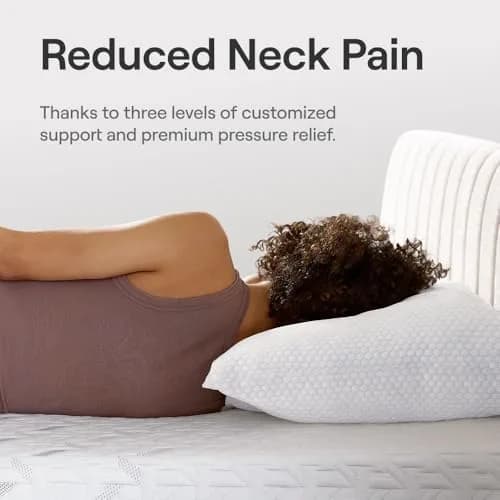 Nectar Tri-Comfort Cooling Pillow King Size 50.8 cm x 91.4 cm (20 x 36 inches) | Adjustable Firmness & Cooling Cover thumbnail 5