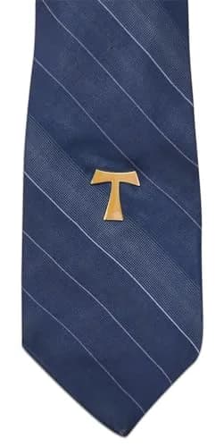 Novel Merk Christian Cross Icon Religious Lapel Pin, Hat Pin & Tie Tack Set with Clutch Back (3-Franciscan Tau) | Durable Metal, Vibrant Enamel Colors thumbnail 5
