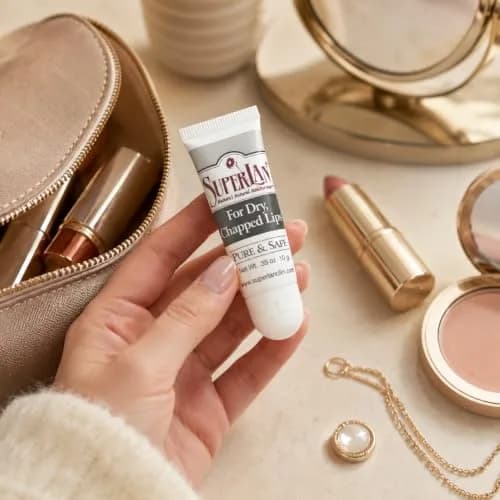 superlan Organic Lanolin Lip Balm 3-Pack & Nipple Cream | Deep Hydration for Dry Lips & Sensitive Skin thumbnail 9