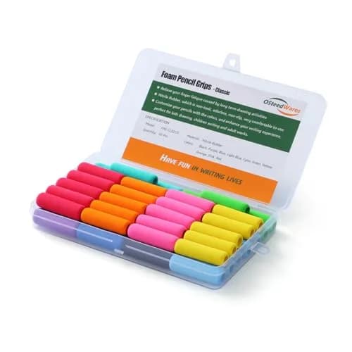 OSteed Foam Pencil Grips Bulk Pack of 50 | Ergonomic Writing Aid for Kids & Adults thumbnail 5