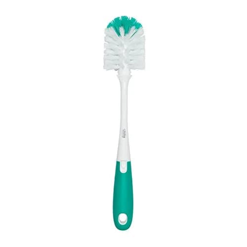 OXO Tot Bottle Brush with Nipple Cleaner and Stand - Teal, 2-Pack | BPA-Free Silicone Bristles thumbnail 2