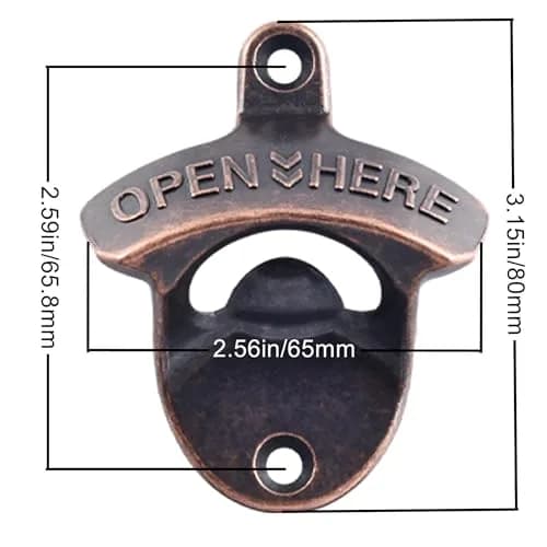 HAIICEN 30 PCS Rustic Beer Bottle Cap Opener Wall Mounted Antique Copper | 8.1 cm (3.15 in) Opener, 30-Pack thumbnail 6