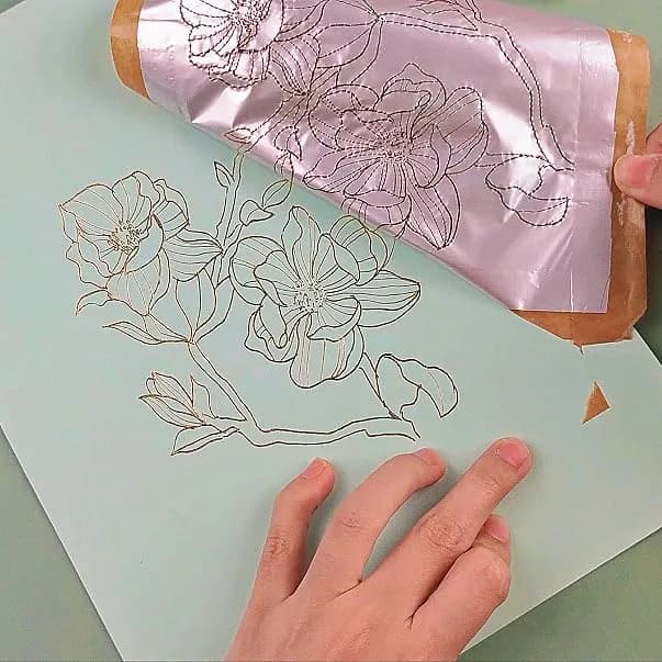 Find Scrapblooms Foil Quill Pen Starter Kit with 4 Size Metal Tips &1pc Heat Activated Foil Rolls | Art & Craft Tool for Scrapbooking & Card Making thumbnail 10