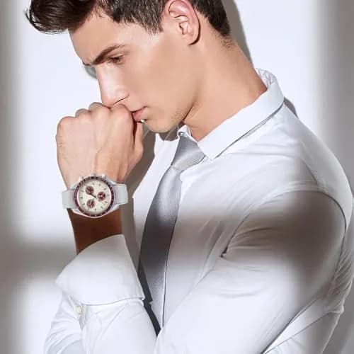 HEYOZURY Grey Silicone Watch Band for Omega x Swatch MoonSwatch 20mm | Classic Style thumbnail 6
