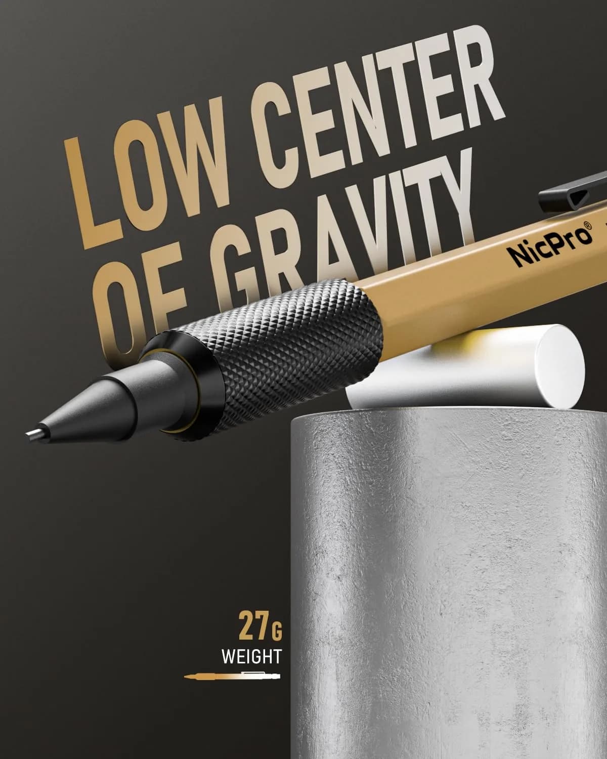 Nicpro 1.3mm Mechanical Pencil Set with 48 Lead Refills & 3 Erasers | Heavy Duty Outdoor Marking & Drafting - view 2