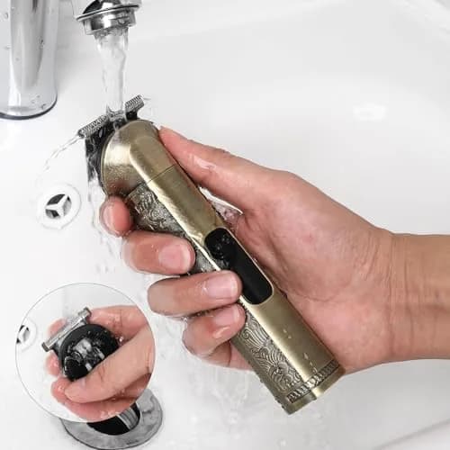 Hatteker Beard Trimmer Kit Professional Hair Clipper Zero Gapped T-Blade 0.3mm | 8-in-1 Cordless Grooming Kit for Men thumbnail 6