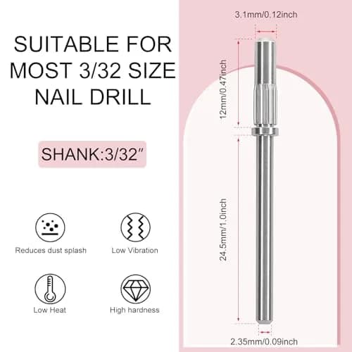 C12rtive 100PCS #240 Grit Sanding Bands with 2 Mandrel Bits | Extra Fine Grit for Acrylic & Gel Nails thumbnail 2