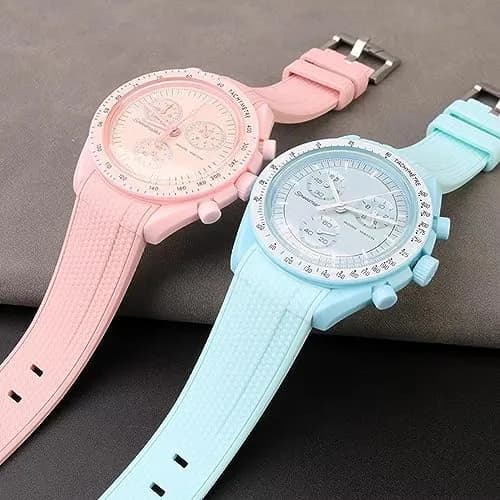 HEYOZURY Light Blue 20mm Silicone Watch Band for Omega x Swatch MoonSwatch | Classic Style thumbnail 4