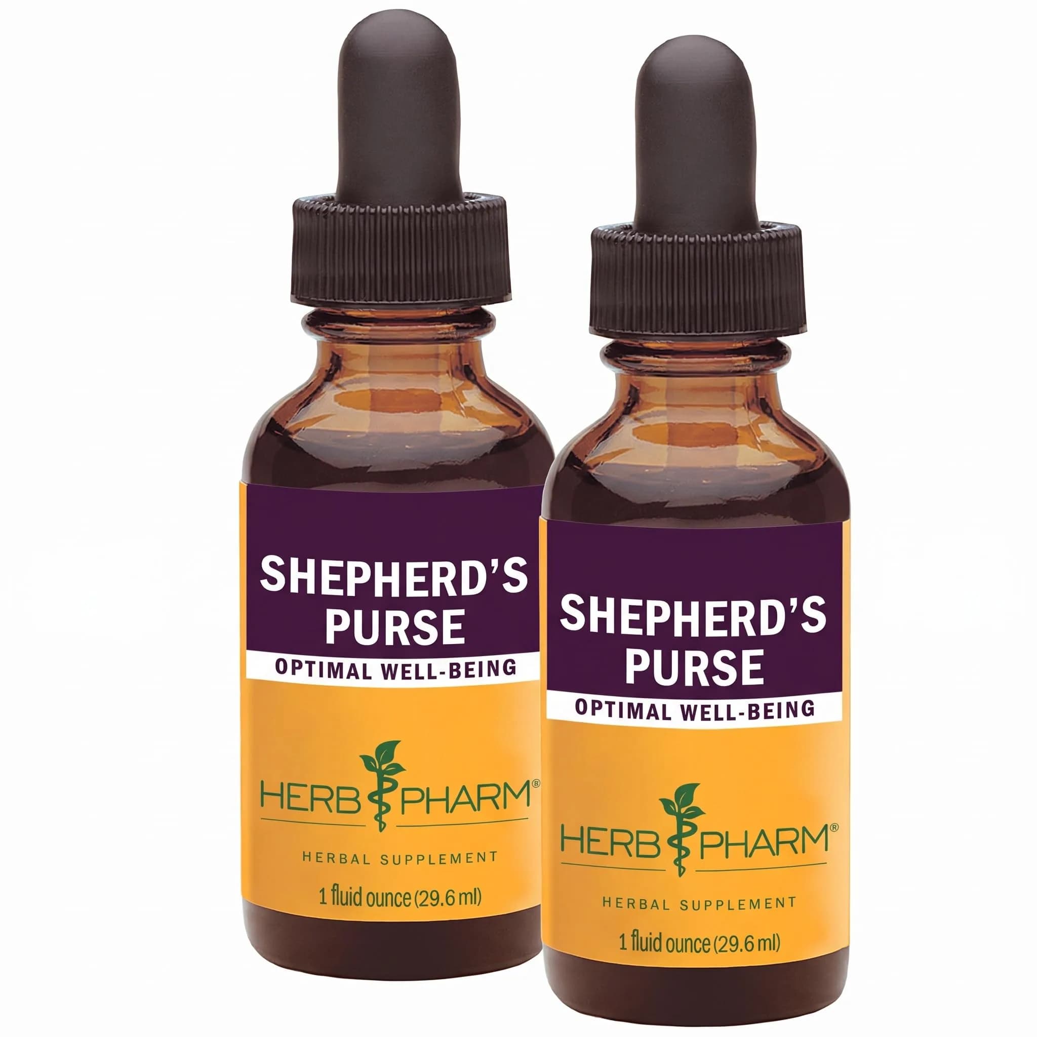 Herb Pharm Certified Organic Shepherd's Purse Liquid Extract 2 x 1 Fl Oz | Rapid Absorption & Organic Grown
