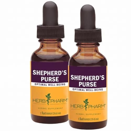 Herb Pharm Certified Organic Shepherd's Purse Liquid Extract 2 x 1 Fl Oz | Rapid Absorption & Organic Grown thumbnail 1