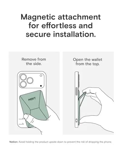 MOFT Magnetic Wallet Stand for iPhone 12-17 Series | Seafoam, 6.6cm x 9.7cm x 0.55cm | MagSafe Compatible, 3-Angle Stand thumbnail 9