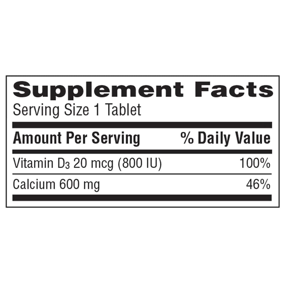 Caltrate 600 Plus D3 Calcium and Vitamin D Supplement Tablets, Bone Health Supplements for Adults - 120 Count (Pack of 2) | Gluten-Free thumbnail 7