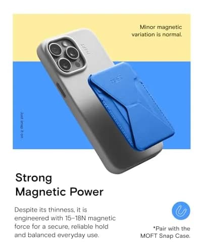 MOFT Magnetic Wallet Stand for iPhone 12-17 Series | Sapphire | 6.6cm (2.6in) x 9.7cm (3.8in) x 0.55cm (0.2in) thumbnail 4