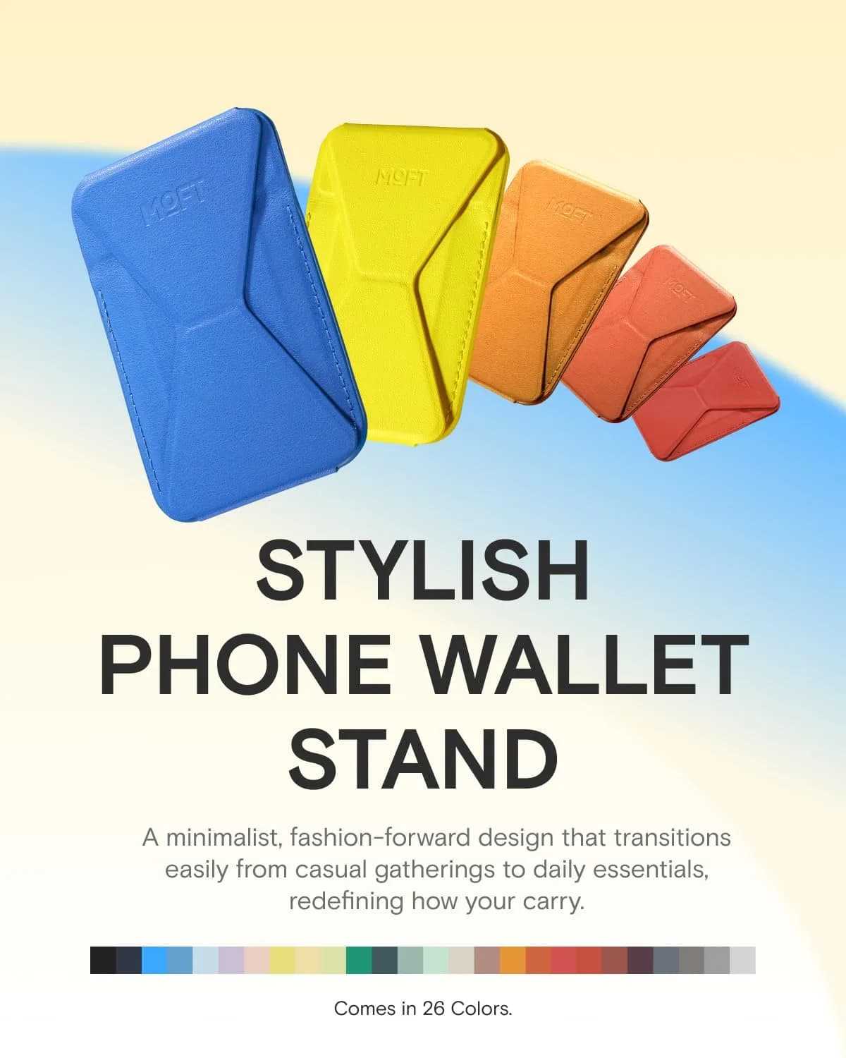 MOFT Magnetic Wallet Stand for iPhone 12-17 Series | Sapphire | 6.6cm (2.6in) x 9.7cm (3.8in) x 0.55cm (0.2in) - view 7