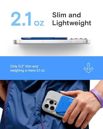 MOFT Magnetic Wallet Stand for iPhone 12-17 Series | Sapphire | 6.6cm (2.6in) x 9.7cm (3.8in) x 0.55cm (0.2in) thumbnail 2