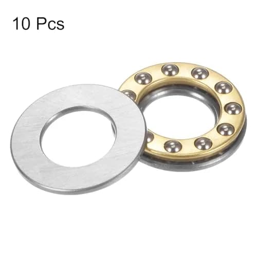 uxcell Thrust Ball Bearing 12mm x 21mm x 5mm Brass | Low-Speed Axial Load Support thumbnail 3