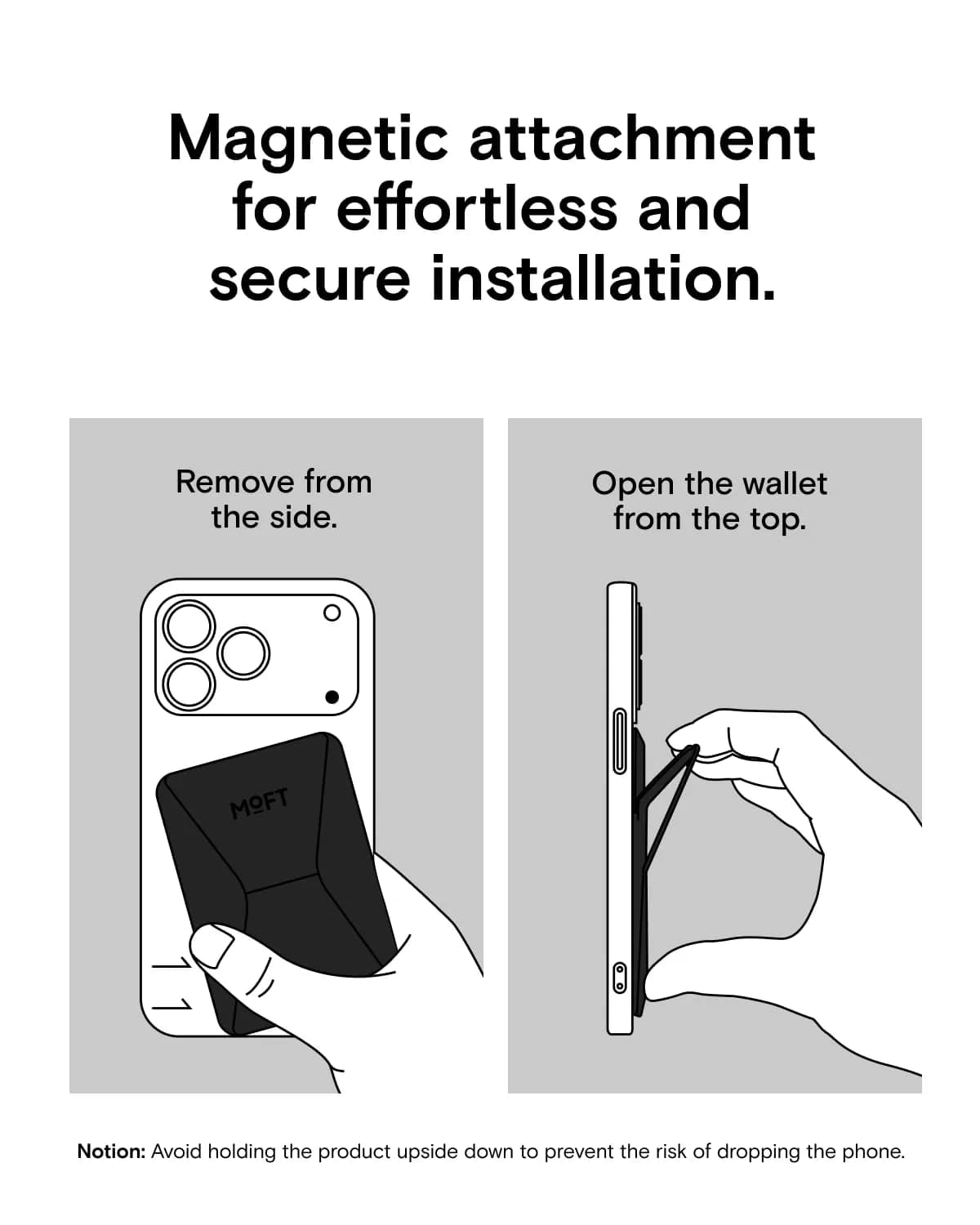 MOFT Magnetic Wallet Stand for iPhone 17/16/15/14/13/12 Series, Jet Black | MOVAS Vegan Leather, 3-Angle Stand, MagSafe Compatible - view 9