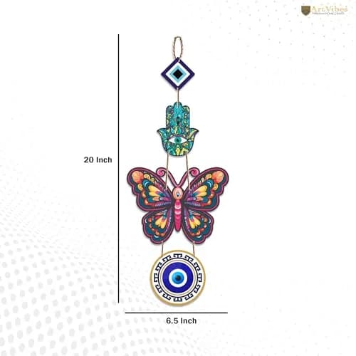 Artvibes Designer Butterfly Wooden Wall Hanging 51cm (20") | Modern Artwork for Living Room & Home Decor thumbnail 4