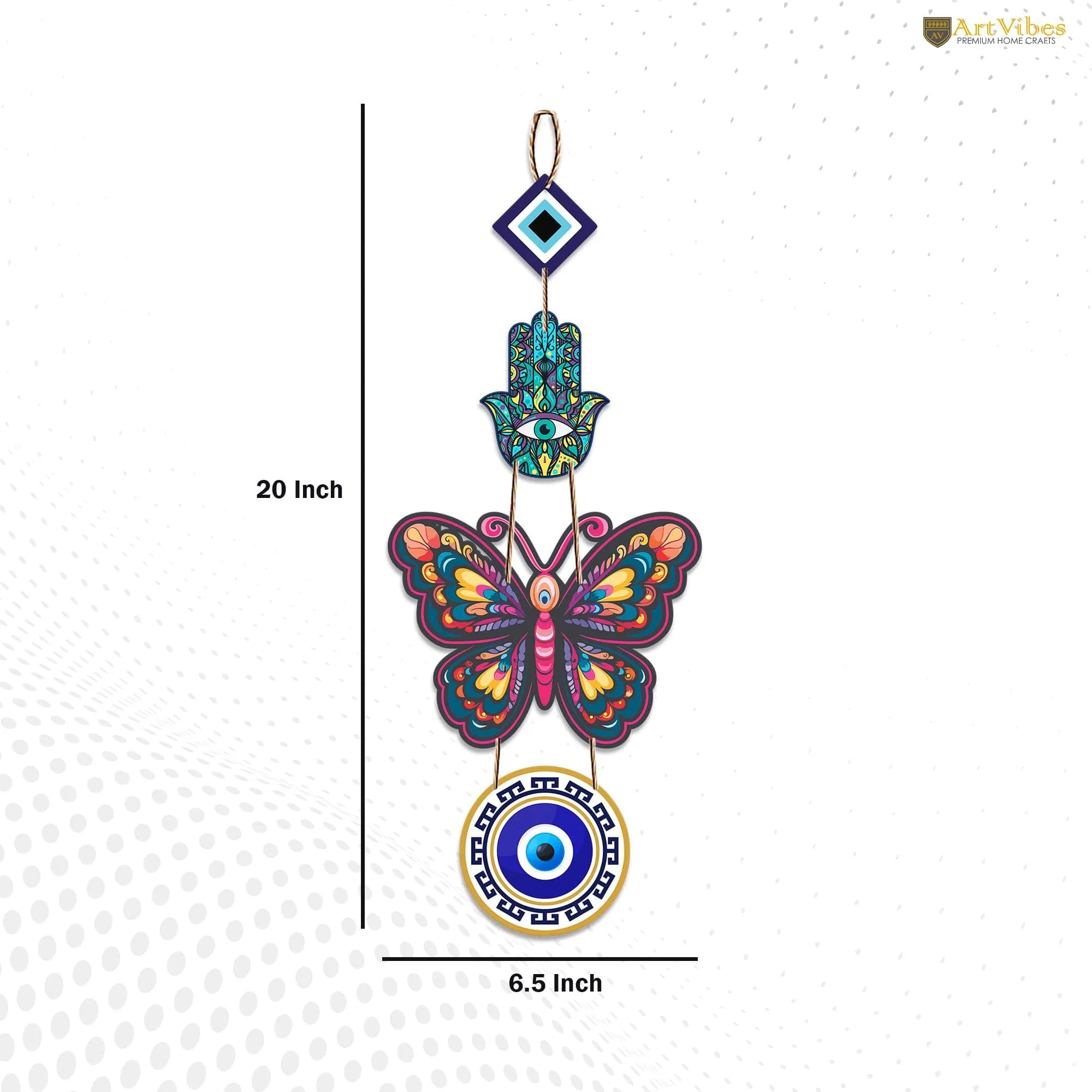 Artvibes Designer Butterfly Wooden Wall Hanging 51cm (20") | Modern Artwork for Living Room & Home Decor - view 4
