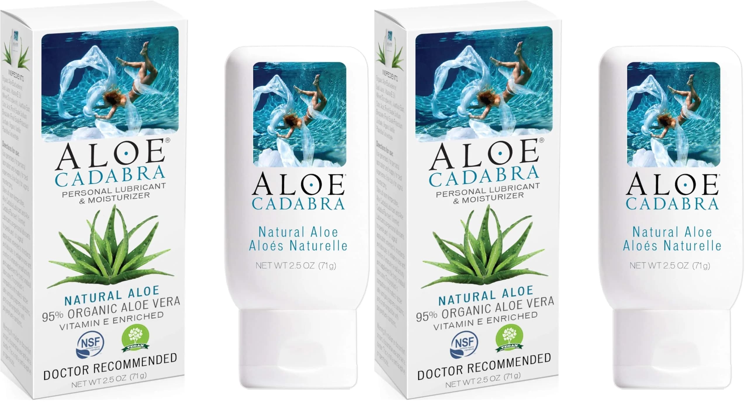 Aloe Cadabra Natural Water Based Vaginal Moisturizer 150ml (5 Fl Oz) | pH Balanced, Unscented, Organic - main product image