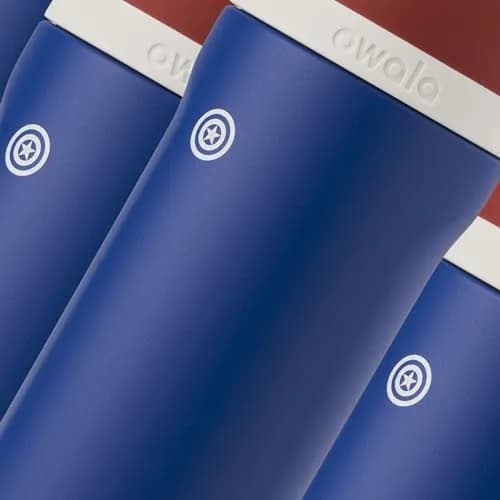 Owala Marvel FreeSip Stainless Steel Water Bottle 24 oz Captain America | Double-Wall Insulated, Leak-Proof, Easy-Clean thumbnail 5