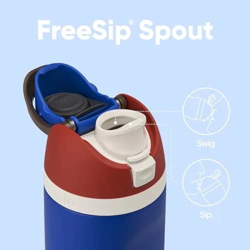 Owala Marvel FreeSip Stainless Steel Water Bottle 24 oz Captain America | Double-Wall Insulated, Leak-Proof, Easy-Clean thumbnail 2