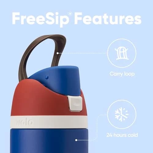 Owala Marvel FreeSip Stainless Steel Water Bottle 24 oz Captain America | Double-Wall Insulated, Leak-Proof, Easy-Clean thumbnail 3