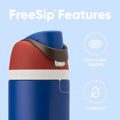 Owala Marvel FreeSip Stainless Steel Water Bottle 24 oz Captain America | Double-Wall Insulated, Leak-Proof, Easy-Clean thumbnail 4