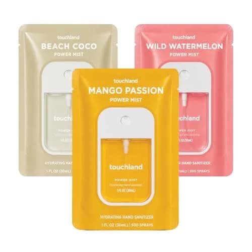 Touchland Tropical Trio Hydrating Hand Sanitizer Spray Set 3 x 29.57ml (3 Fl Oz) | Skincare-Forward Germ Defense thumbnail 1