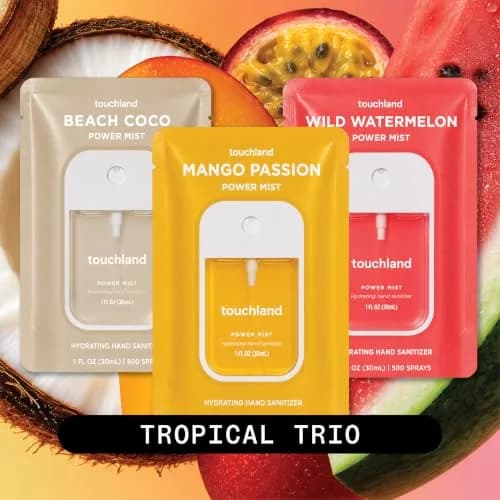 Touchland Tropical Trio Hydrating Hand Sanitizer Spray Set 3 x 29.57ml (3 Fl Oz) | Skincare-Forward Germ Defense thumbnail 2