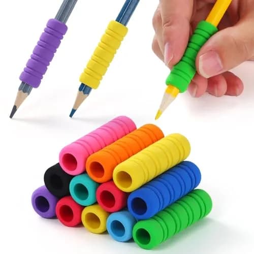 OSteed Foam Pencil Grips Bulk for Kids & Adults, 50 Pcs 10 Colors | Ergonomic Writing Aid for Proper Pencil Grasp thumbnail 1