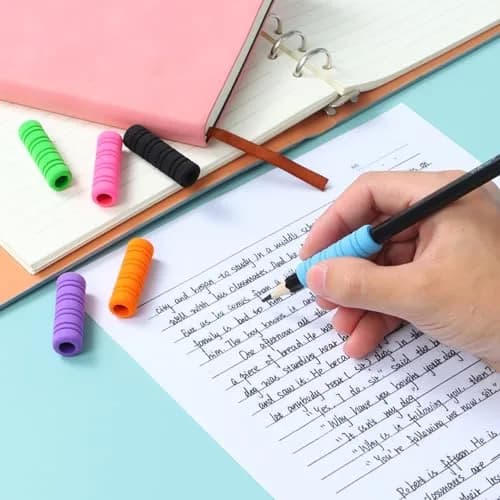 OSteed Foam Pencil Grips Bulk for Kids & Adults, 50 Pcs 10 Colors | Ergonomic Writing Aid for Proper Pencil Grasp thumbnail 5
