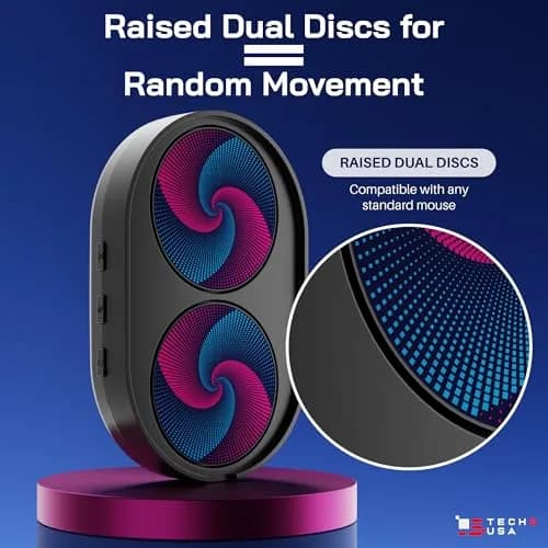 TECH8 USA Dual Disc Mouse Mover Jiggler with Timer & Activity Settings | Keeps Computer Active thumbnail 5