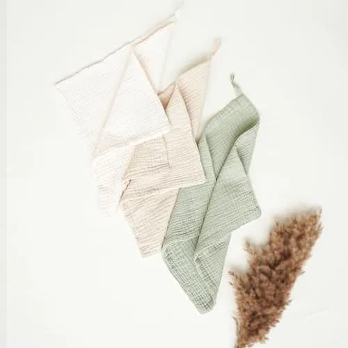 Konssy Baby Muslin Washcloths 11x11 in | Ultra-Soft & Absorbent Cotton, 7 Pack for Newborns & Infants thumbnail 2