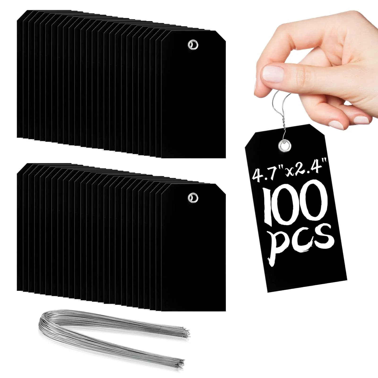 XUWAIDSGN Waterproof Plastic Labels 100 pcs | Weatherproof, Weatherproof, Weatherproof