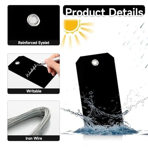 XUWAIDSGN Waterproof Plastic Labels 100 pcs | Weatherproof, Weatherproof, Weatherproof thumbnail 3