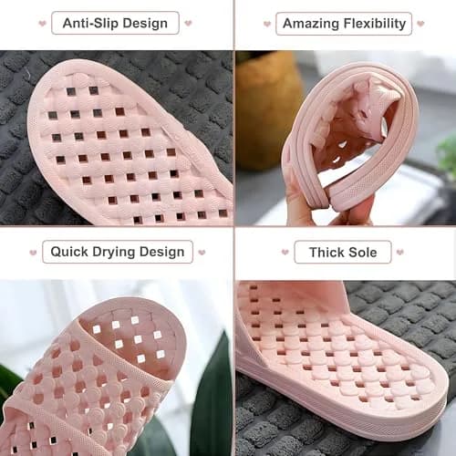 AYYDMY Shower Shoes Quick Drying Slippers for Men Women | Cloud-Soft, Non-Slip, Lightweight (235mm/245mm) thumbnail 7