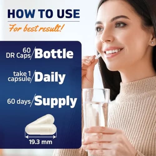 Vitamatic Lactobacillus Salivarius 2 Billion per Capsule | Digestive Support with Prebiotic Fiber (60 Count) thumbnail 3