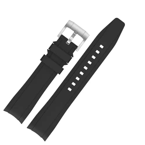 Tovimall 20mm Silicone Watch Band for Moonswatch Speedmaster | Curved No Gap Grey Strap thumbnail 1