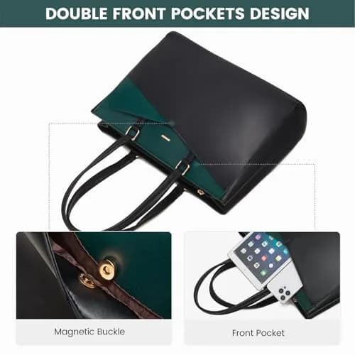 LOVEVOOK Laptop Tote Bag for Women, 39.37cm (15.6 Inch) | Chic Work & Travel Briefcase thumbnail 4