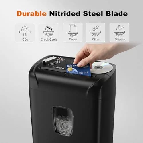 Bonsaii 15-Sheet Cross Cut Paper Shredder 6.67 kg (14.7 lb) | P-4 Security Level, 10-Min Run Time, Shreds CDs & Credit Cards thumbnail 4
