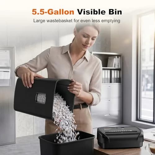 Bonsaii 15-Sheet Cross Cut Paper Shredder 6.67 kg (14.7 lb) | P-4 Security Level, 10-Min Run Time, Shreds CDs & Credit Cards thumbnail 5
