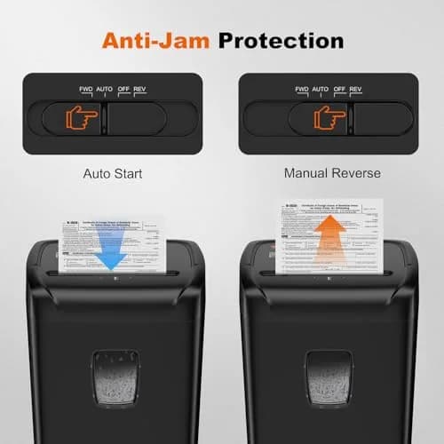 Bonsaii 15-Sheet Cross Cut Paper Shredder 6.67 kg (14.7 lb) | P-4 Security Level, 10-Min Run Time, Shreds CDs & Credit Cards thumbnail 7